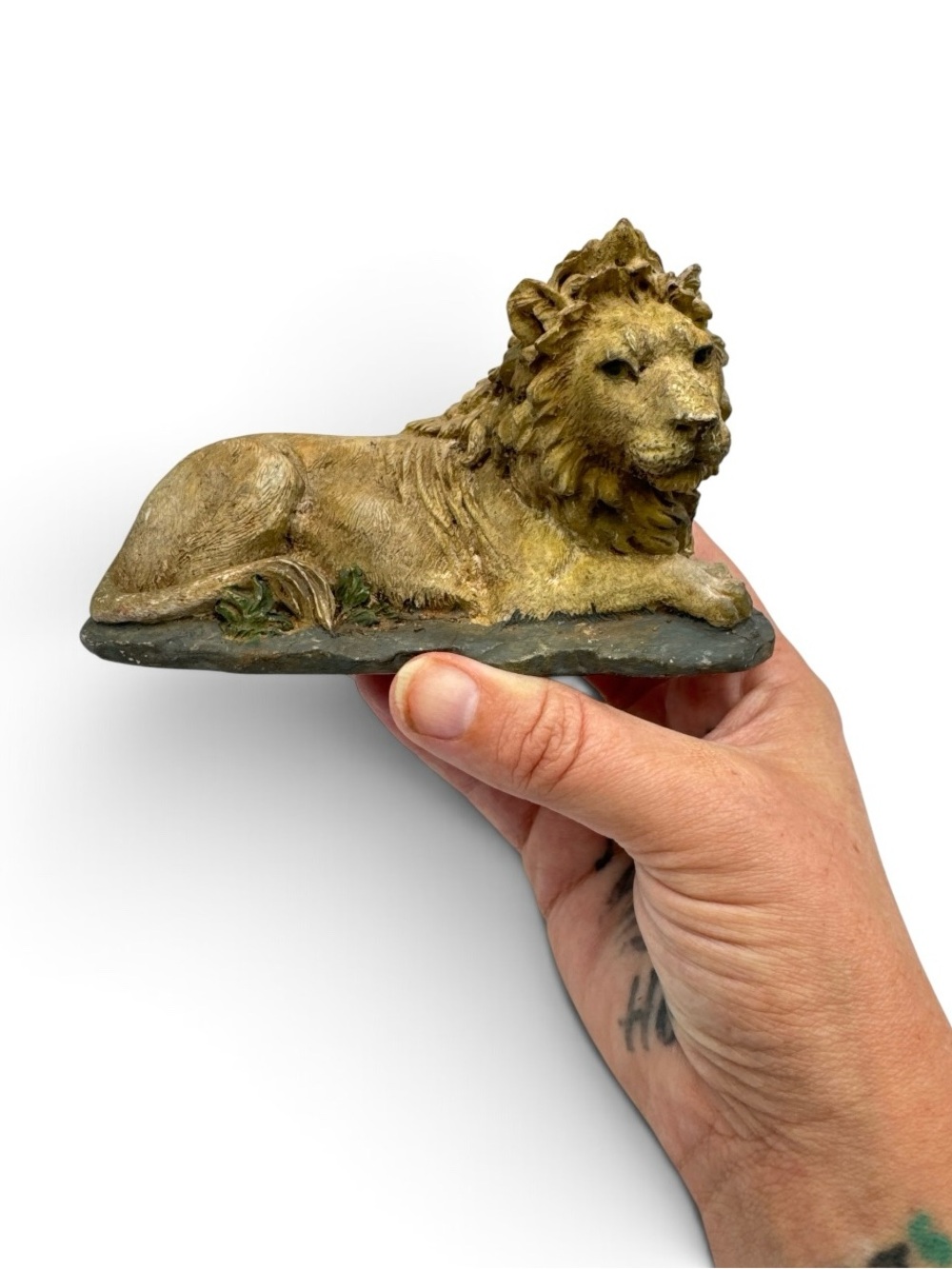 Vintage 1990s early Y2K K’s Collection Wild Animal Series Resin Lion Figurine